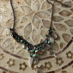Elegant Turquoise and Shell Necklace